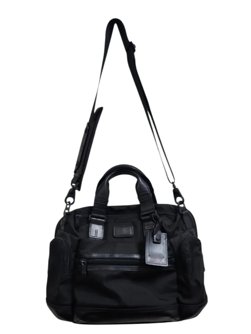TUMI Black Ballistic Nylon Business Briefcase Laptop Bag Shoulder Strap
